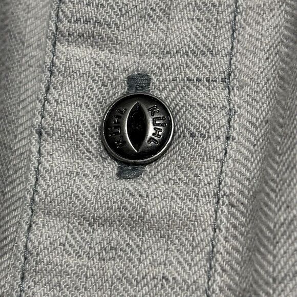 Kuhl Shirt Mens Large Gray Shiftr Granite Long Sleeve Button Up Linen Blend - Picture 10 of 14